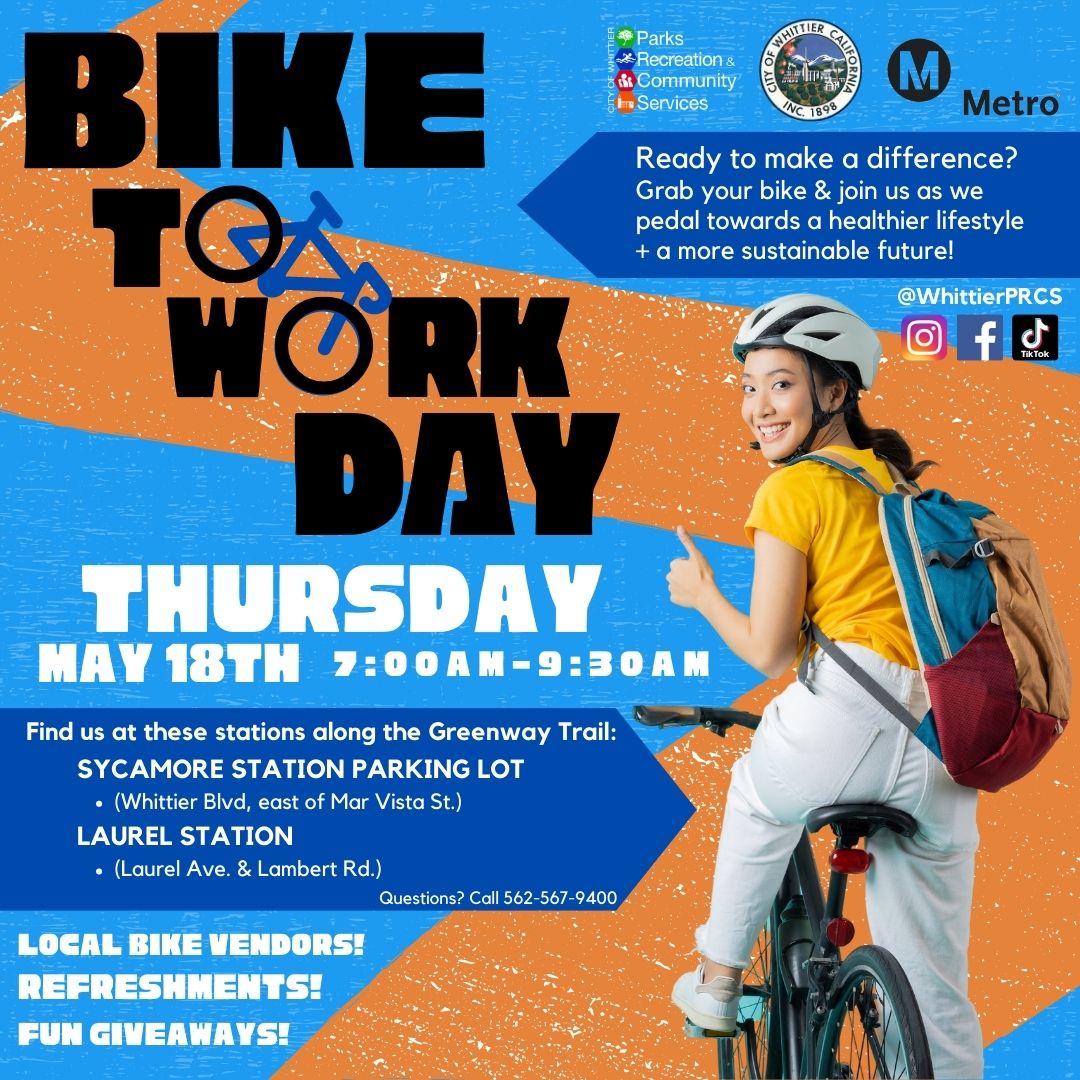 Bike to Work Day 7am to 9:30am, May 18, 2023