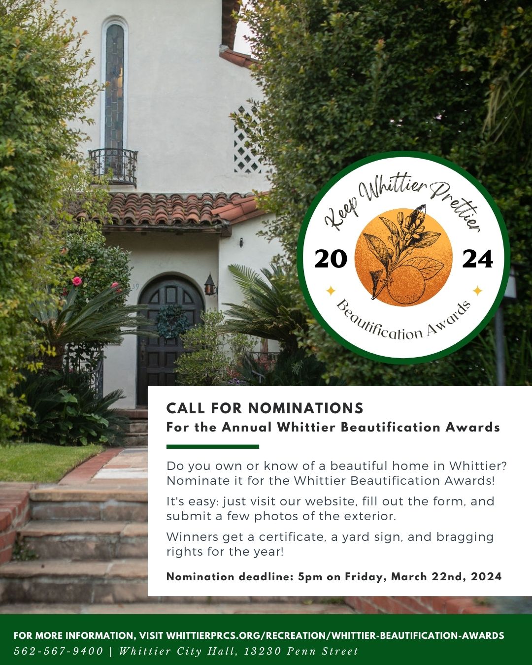 Whittier Beautification Awards 2024