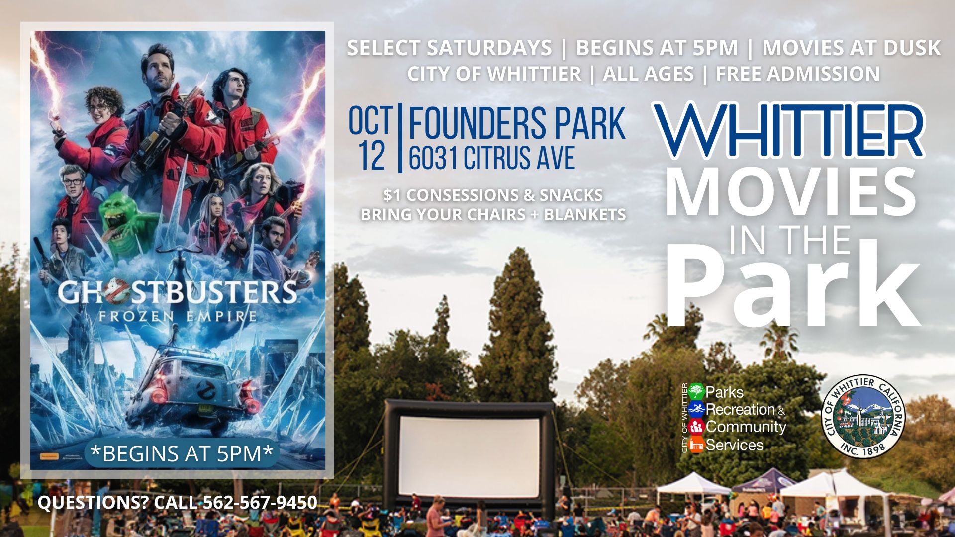 Movies in the Park - Ghostbusters: Frozen Empire