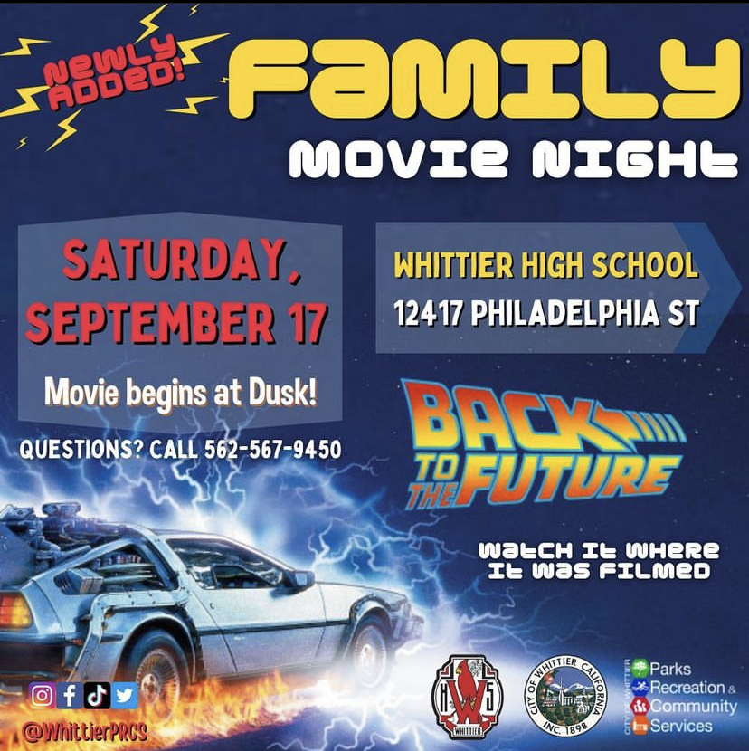 Back to the Future Movie Night Flyer